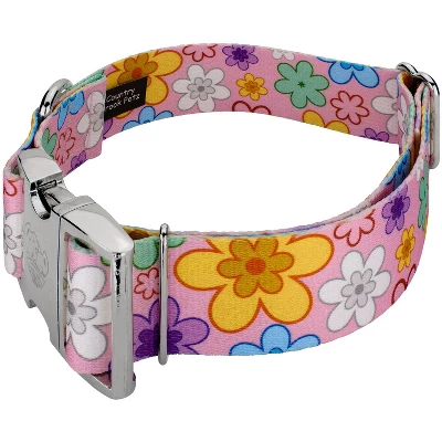 Country Brook Petz 1 1/2 Inch Premium May Flowers Dog Collar 4 Country Brook Petz 1 1/2 Inch Premium May Flowers Dog Collar - Image 2
