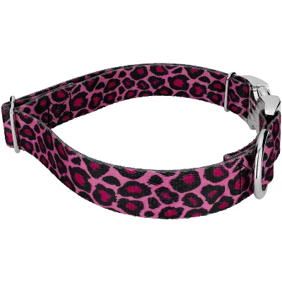 Country Brook Petz Premium Pink Leopard Dog Collar 4 Country Brook Petz Premium Pink Leopard Dog Collar - Image 2