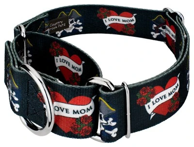 Country Brook Petz 1 1/2 Inch I Love Mom Martingale Dog Collar 5 Country Brook Petz 1 1/2 Inch I Love Mom Martingale Dog Collar - Image 3