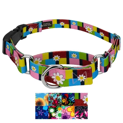 Country Brook Petz Martingale Dog Collar With Deluxe Buckle - Floral Collection 3 Country Brook Petz Martingale Dog Collar With Deluxe Buckle - Floral Collection