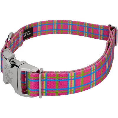 Country Brook Petz Premium Bubblegum Pink Plaid Dog Collar And Leash 6 Country Brook Petz Premium Bubblegum Pink Plaid Dog Collar And Leash - Image 4