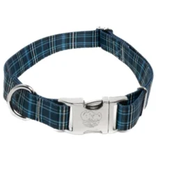 Country Brook Petz Premium Navy Plaid Dog Collar -Pet Shop GUEST 1a6437d9 b67d 4c5e bce4 7b4d573f81f4