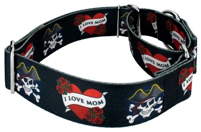 Country Brook Petz 1 1/2 Inch I Love Mom Martingale Dog Collar 6 Country Brook Petz 1 1/2 Inch I Love Mom Martingale Dog Collar - Image 4
