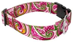 Country Brook Petz 1 1/2 Inch Deluxe Pink Paisley Dog Collar -Pet Shop GUEST 22bd21e9 55f8 4331 a862 dde945a752cc