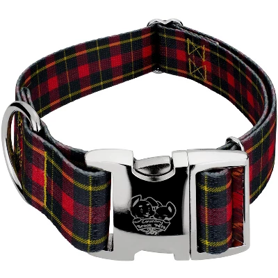Country Brook Petz 1 1/2 Inch Premium Buffalo Plaid Dog Collar 7 Country Brook Petz 1 1/2 Inch Premium Buffalo Plaid Dog Collar - Image 5