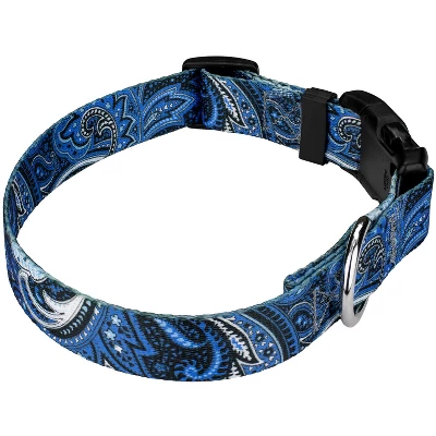 Country Brook Petz Blue Paisley Deluxe Dog Collar And Leash 4 Country Brook Petz Blue Paisley Deluxe Dog Collar And Leash - Image 2
