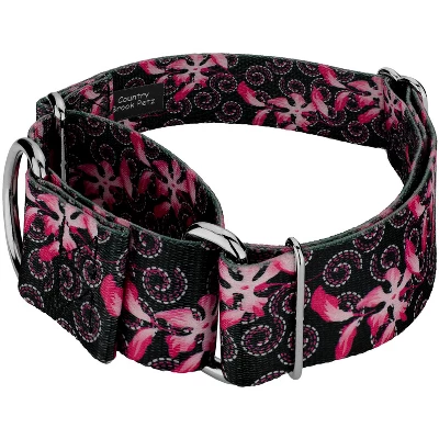 Country Brook Petz 2 Inch Pink Honeysuckle Breeze Martingale Dog Collar 3 Country Brook Petz 2 Inch Pink Honeysuckle Breeze Martingale Dog Collar