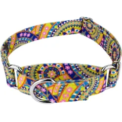Country Brook Petz Yellow Boho Mandala Martingale Dog Collar -Pet Shop GUEST 2925ea77 d171 474f 8908 b12963a5754e