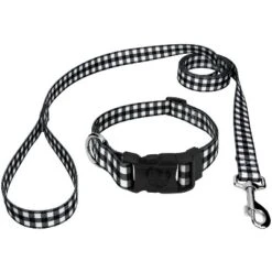 Country Brook Petz Deluxe Black & White Buffalo Plaid Dog Collar And Leash -Pet Shop GUEST 2b7b1145 93db 466b 8fba b74d8a937c1b