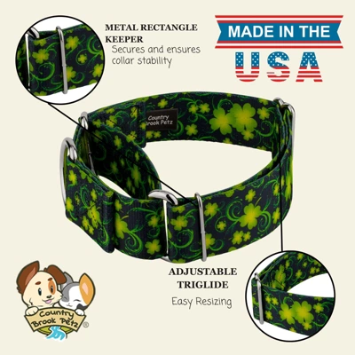 Country Brook Petz HossFit Jr Wide Martingale Dog Collar - Irish Pride 8 Country Brook Petz HossFit Jr Wide Martingale Dog Collar - Irish Pride - Image 6