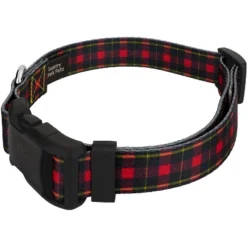 Country Brook Petz Deluxe Buffalo Plaid Dog Collar And Leash