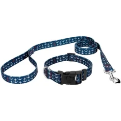 Country Brook Petz Deluxe Anchors Away Dog Collar And Leash -Pet Shop GUEST 4c122978 ddf4 4131 a02d 846c14b74d19