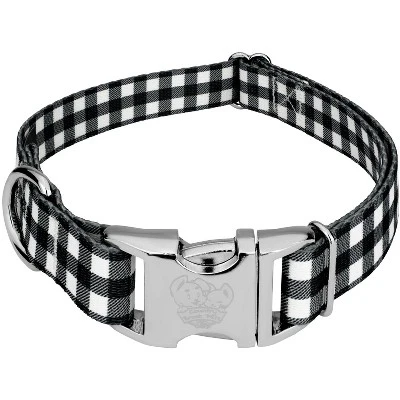 Country Brook Petz Premium Black & White Buffalo Plaid Dog Collar 10 Country Brook Petz Premium Black & White Buffalo Plaid Dog Collar - Image 8