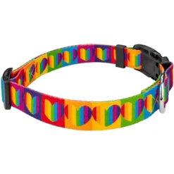 Country Brook Petz Deluxe Rainbow Hearts Dog Collar - Made In The U.S.A. -Pet Shop GUEST 5c067128 8037 40bf b3c3 32a0ba0e0538