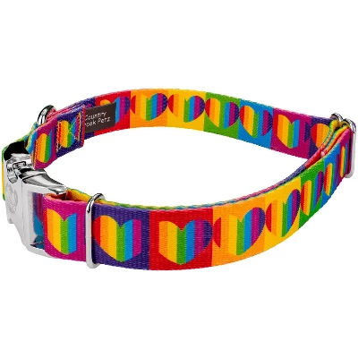 Country Brook Petz Premium Rainbow Hearts Dog Collar 3 Country Brook Petz Premium Rainbow Hearts Dog Collar
