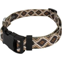 Country Brook Petz Deluxe Rattlesnake Dog Collar- Made In The U.S.A. (5/8 Inch, Small)