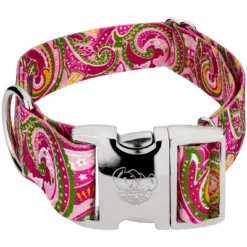 Country Brook Petz 1 1/2 Inch Premium Pink Paisley Dog Collar -Pet Shop GUEST 65da4f02 2851 45bd ae52 c1cff9445ff6