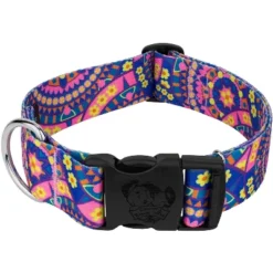 Country Brook Petz 1 1/2 Inch Deluxe Blue Boho Mandala Dog Collar -Pet Shop GUEST 67ea42a7 e96e 43db ad75 683ca95c5ff5