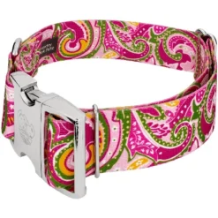 Country Brook Petz 1 1/2 Inch Premium Pink Paisley Dog Collar -Pet Shop GUEST 68325f38 3c22 40a5 a2fe b754fbfea1b6 1