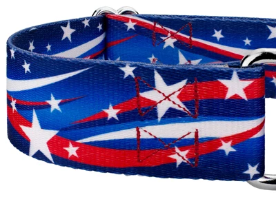 Country Brook Petz 1 1/2 Inch Star Spangled Martingale Dog Collar 5 Country Brook Petz 1 1/2 Inch Star Spangled Martingale Dog Collar - Image 3
