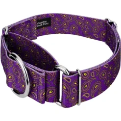 Country Brook Petz 1 1/2 Inch Purple Paisley Martingale Dog Collar -Pet Shop GUEST 7040eaec 4081 4ed0 8419 dba8c4d59edd