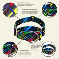 Country Brook Petz HossFit Jr Wide Martingale Dog Collar - Abstract Collection -Pet Shop GUEST 70a386d1 6c47 41f9 97c6 c1511b9399b6