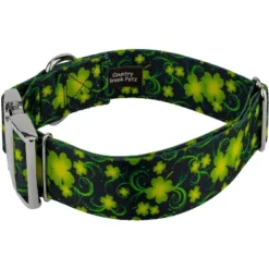 Country Brook Petz HossFit Jr Wide Premium Dog Collar - Irish Pride Collection