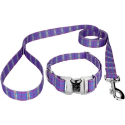 Country Brook Petz Premium Grape Plaid Dog Collar And Leash -Pet Shop GUEST 723e1569 e39f 4fe2 9b8d 712d5c35645b