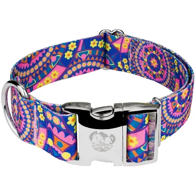 Country Brook Petz 1 1/2 Inch Premium Blue Boho Mandala Dog Collar 8 Country Brook Petz 1 1/2 Inch Premium Blue Boho Mandala Dog Collar - Image 6