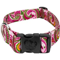 Country Brook Petz 1 1/2 Inch Deluxe Pink Paisley Dog Collar -Pet Shop GUEST 762a7568 beac 4c34 92c7 7c229aa33ab7