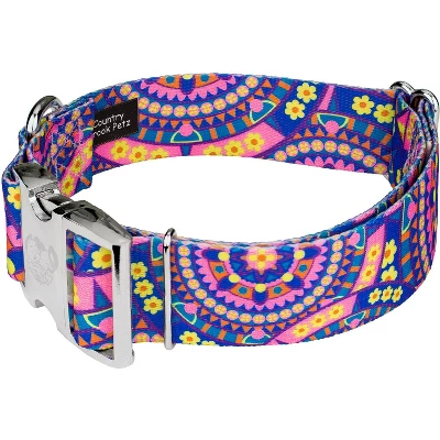 Country Brook Petz HossFit Jr Wide Premium Dog Collar - Groovy Collection 4 Country Brook Petz HossFit Jr Wide Premium Dog Collar - Groovy Collection - Image 2