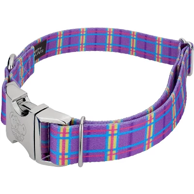 Country Brook Petz Premium Grape Plaid Dog Collar 3 Country Brook Petz Premium Grape Plaid Dog Collar