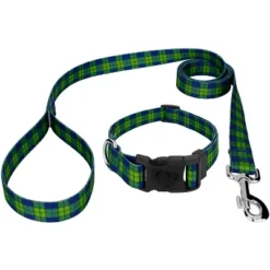 Country Brook Petz Deluxe Blue And Green Plaid Dog Collar And Leash -Pet Shop GUEST 7f92c252 2c90 4e00 aa21 f73c4fc20e9d