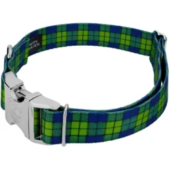 Country Brook Petz Premium Dog Collar And Leash - Plaid And Argyle Collection