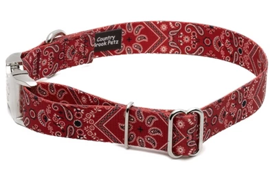 Country Brook Petz Premium Red Bandana Dog Collar 7 Country Brook Petz Premium Red Bandana Dog Collar - Image 5