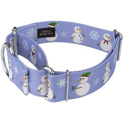 Country Brook Petz 1 1/2 Inch Snowman Martingale Dog Collar 5 Country Brook Petz 1 1/2 Inch Snowman Martingale Dog Collar - Image 3
