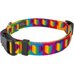 Country Brook Petz Deluxe Rainbow Hearts Dog Collar - Made In The U.S.A. -Pet Shop GUEST 950fc080 f2c7 48c2 b70e c8228c48db1f