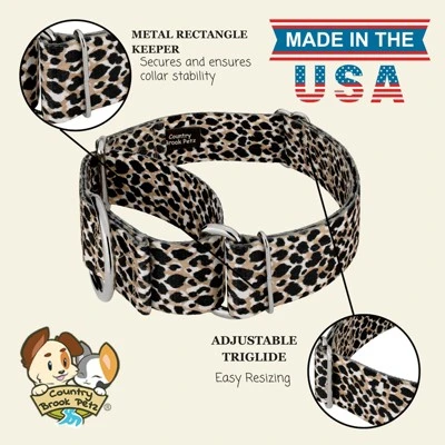 Country Brook Petz HossFit Jr Wide Martingale Dog Collar - Animal Print Collection 9 Country Brook Petz HossFit Jr Wide Martingale Dog Collar - Animal Print Collection - Image 7