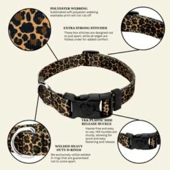Country Brook Petz Deluxe Leopard Print Dog Collar - Made In The U.S.A. (1/2 Inch, Extra Small) -Pet Shop GUEST 9ec44234 817d 46db 9956 e9bf085e5eaa