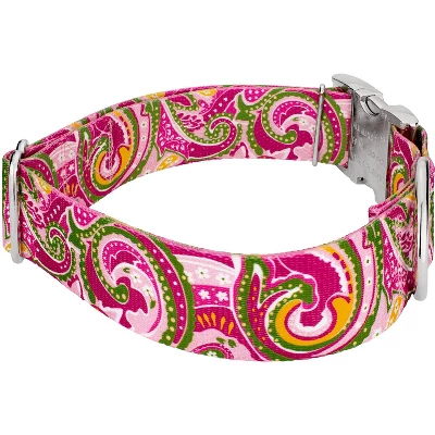 Country Brook Petz HossFit Jr Wide Premium Dog Collar - Paisley Collection (Pink Paisley, Medium) 6 Country Brook Petz HossFit Jr Wide Premium Dog Collar - Paisley Collection (Pink Paisley, Medium) - Image 4