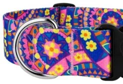 Country Brook Petz 1 1/2 Inch Deluxe Blue Boho Mandala Dog Collar -Pet Shop GUEST a45d1859 11df 4980 8b68 193bb5ef1ef7
