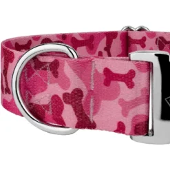 Country Brook Petz 1 1/2 Inch Premium Pink Bone Camo Dog Collar -Pet Shop GUEST a79a8774 ff46 4494 90a1 906da5eb71aa