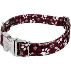 Country Brook Petz Premium Christmas Plaid Dog Collar