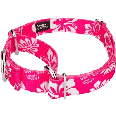 Country Brook Petz - Pink Hawaiian Martingale Dog Collar 4 Country Brook Petz - Pink Hawaiian Martingale Dog Collar - Image 2