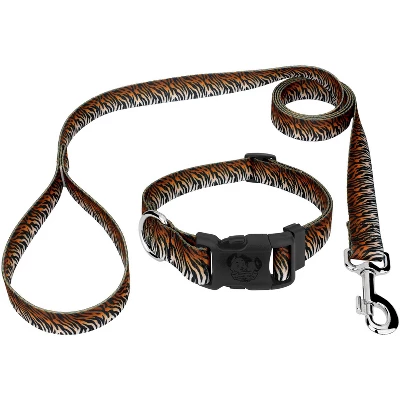 Country Brook Petz Deluxe Bengal Tiger Stripes Dog Collar And Leash 7 Country Brook Petz Deluxe Bengal Tiger Stripes Dog Collar And Leash - Image 5