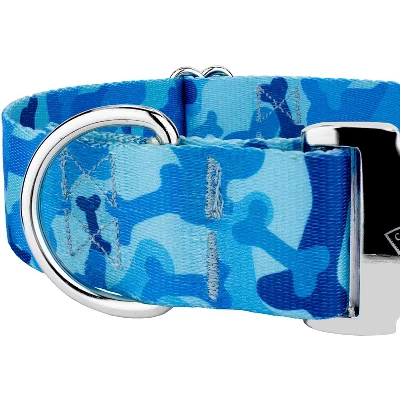 Country Brook Petz 1 1/2 Inch Premium Blue Bone Camo Dog Collar 6 Country Brook Petz 1 1/2 Inch Premium Blue Bone Camo Dog Collar - Image 4
