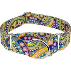 Country Brook Petz 1 1/2 Inch Yellow Boho Mandala Martingale Dog Collar -Pet Shop GUEST b2cf9e65 f131 4199 89cd 11e5af0a6385