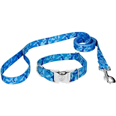 Country Brook Petz Premium Blue Bone Camo Collar And Leash 9 Country Brook Petz Premium Blue Bone Camo Collar And Leash - Image 7