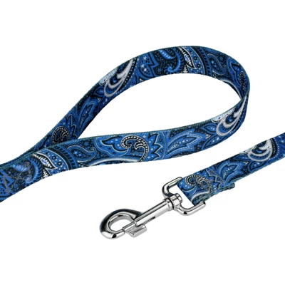 Country Brook Petz Blue Paisley Deluxe Dog Collar And Leash 6 Country Brook Petz Blue Paisley Deluxe Dog Collar And Leash - Image 4