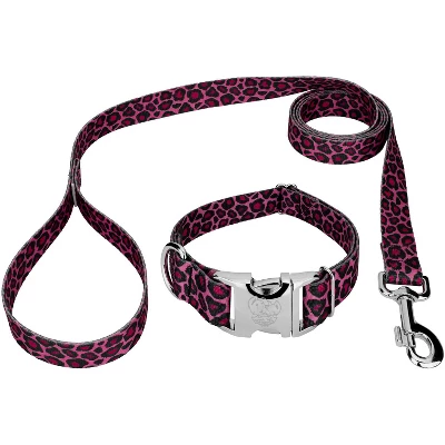 Country Brook Petz Premium Pink Leopard Collar And Leash 7 Country Brook Petz Premium Pink Leopard Collar And Leash - Image 5